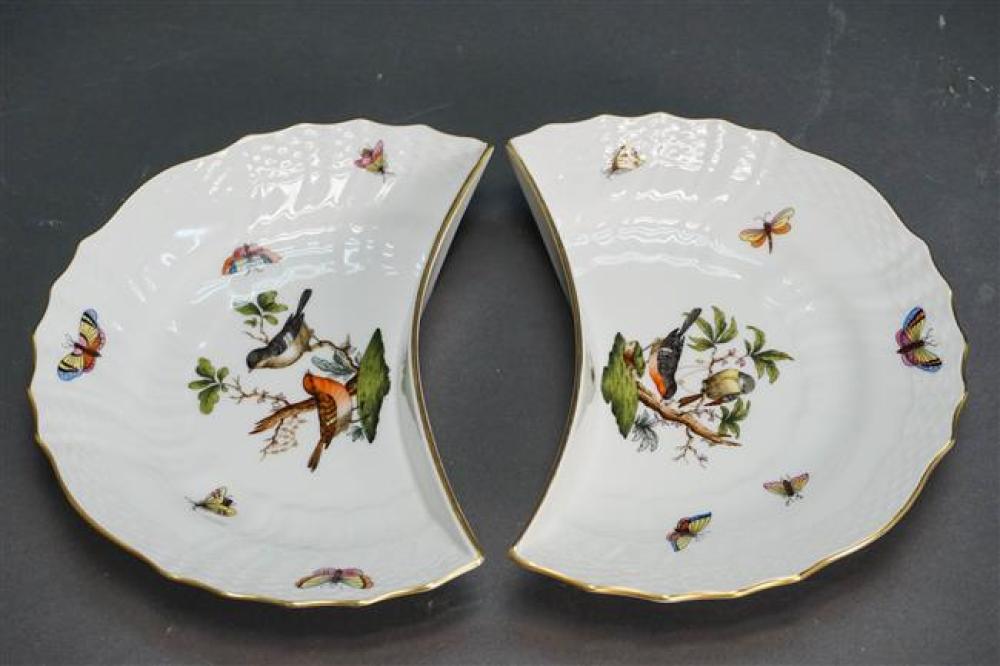 TWO HEREND BIRD CRESCENT FORM SALAD 3259b6