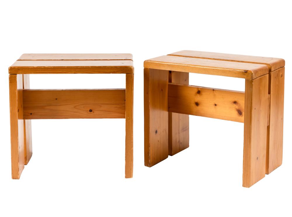 PAIR OF CHARLOTTE PERRIAND STOOLSfor