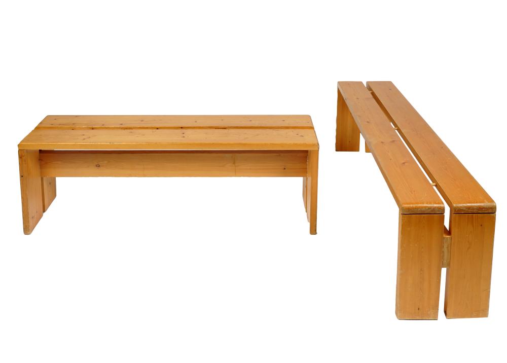 TWO CHARLOTTE PERRIAND BENCHESfor 325a1a