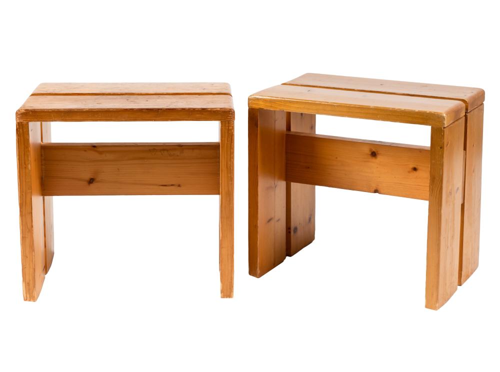 PAIR OF CHARLOTTE PERRIAND STOOLSfor