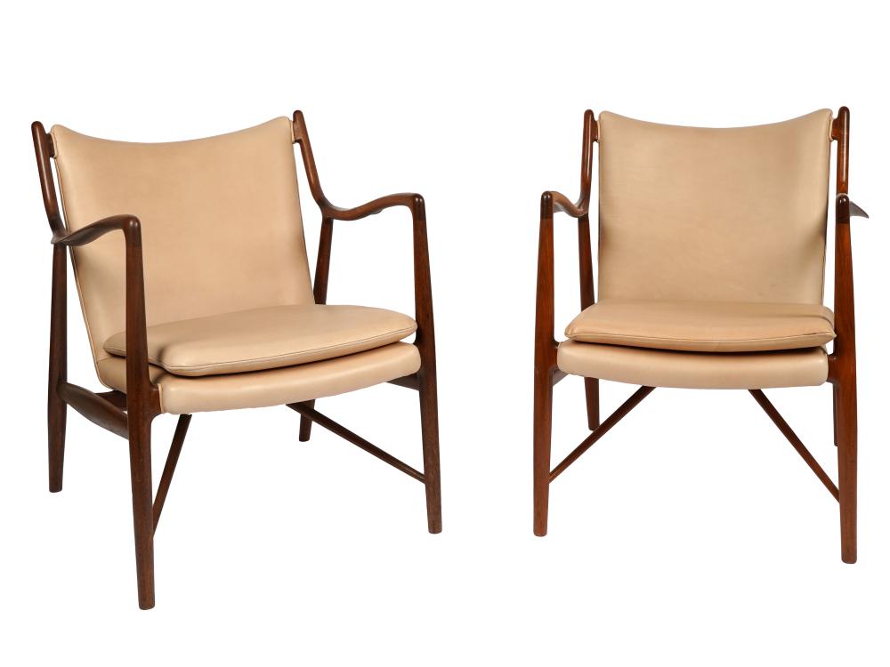 PAIR OF FINN JUHL "FJ 45" ARMCHAIRSNiels