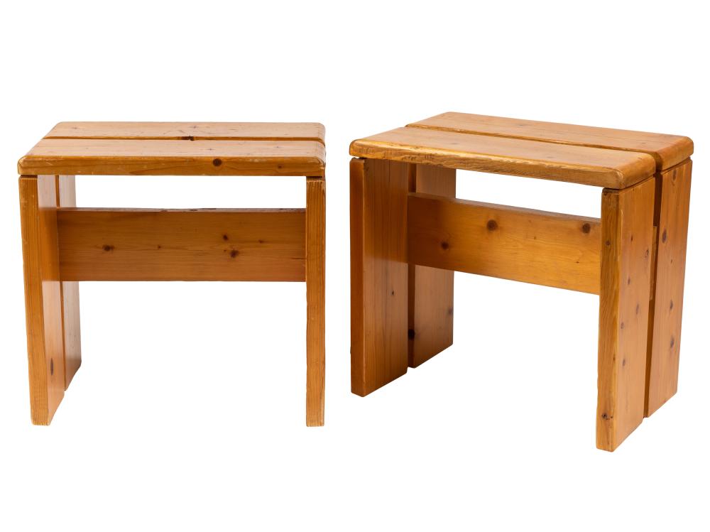 PAIR OF CHARLOTTE PERRIAND STOOLSfor