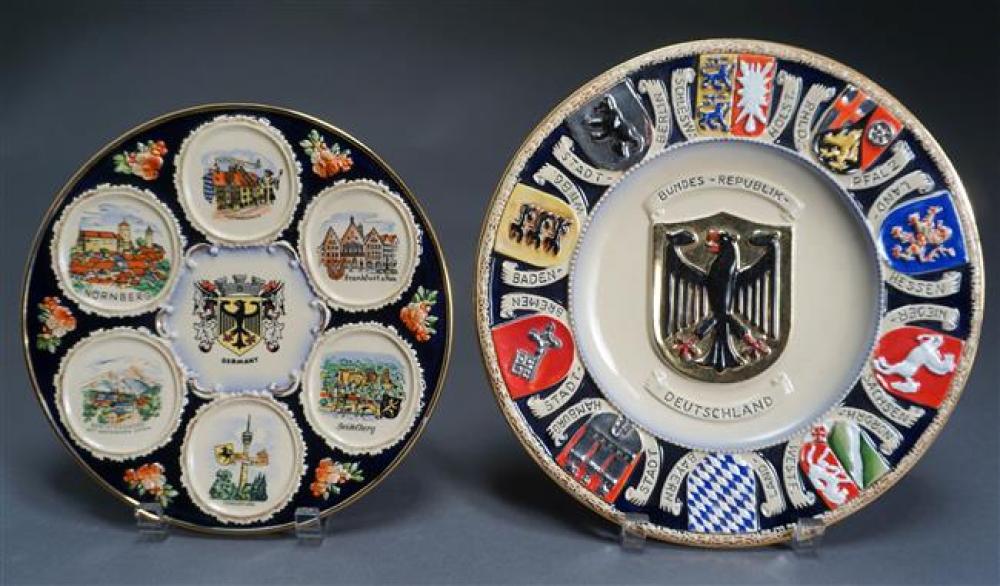 TWO GERMAN POLYCHROME DECORATED 323392