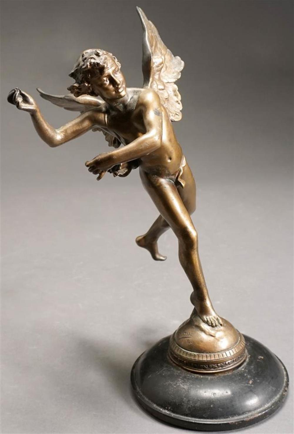 BRONZE FIGURE OF CUPID, WITH FOUNDER
