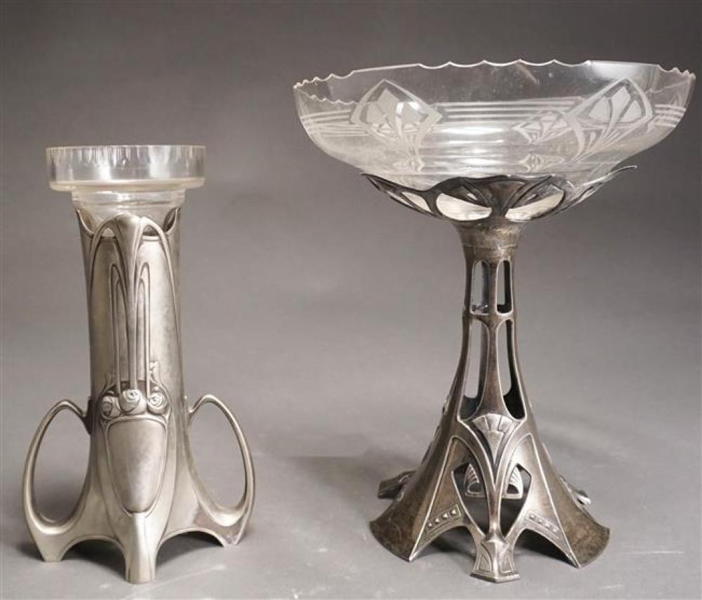 ART NOUVEAU SILVER PLATE PEDESTAL 32344e