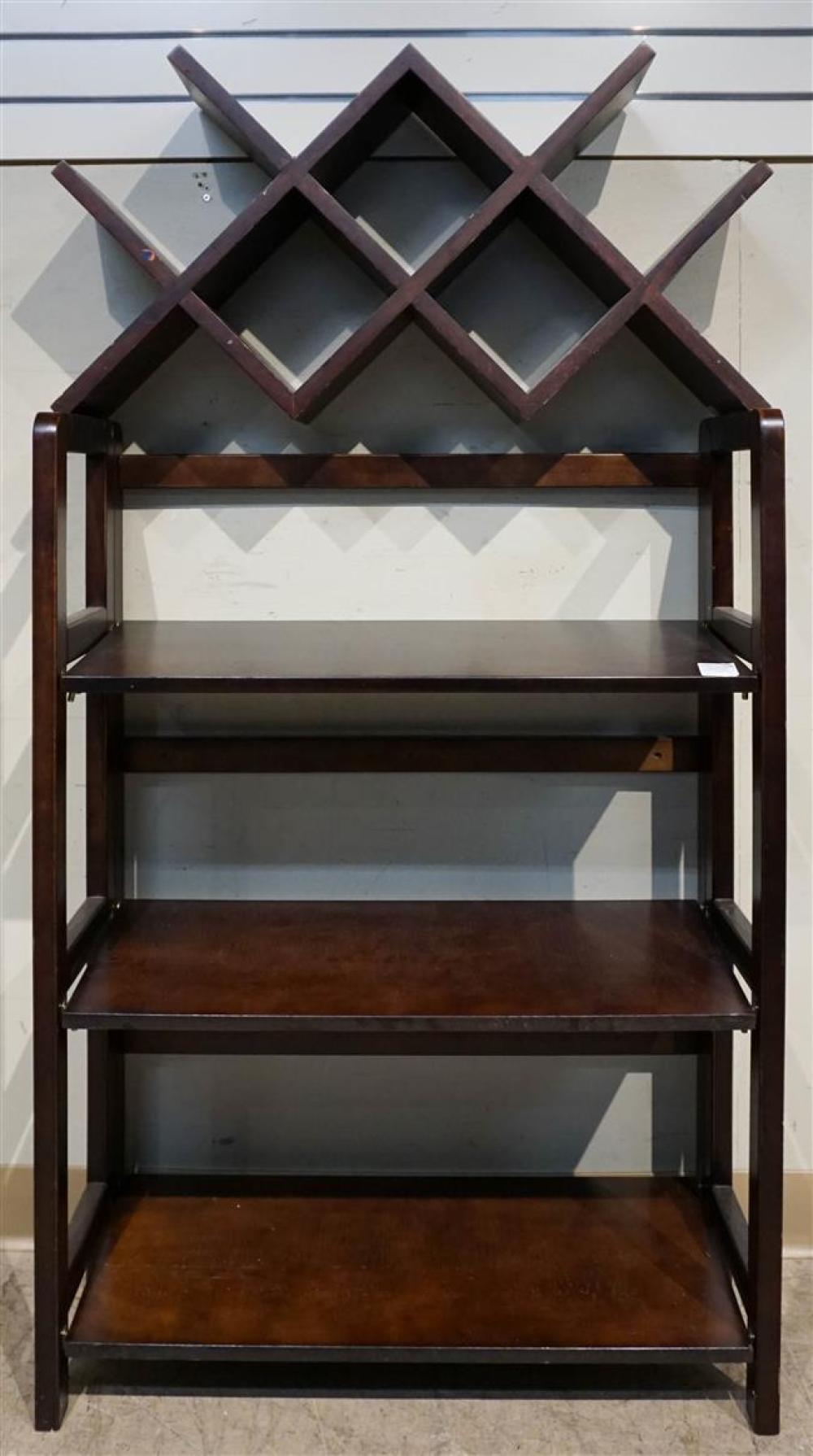 STAINED FRUITWOOD FOLDING SHELF 32349d