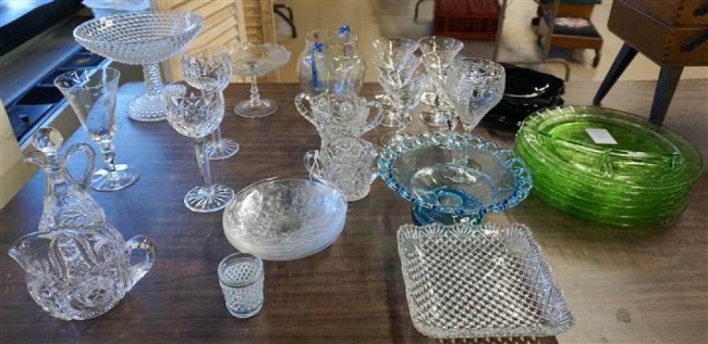 GROUP WITH ETCHED AND OTHER GLASS