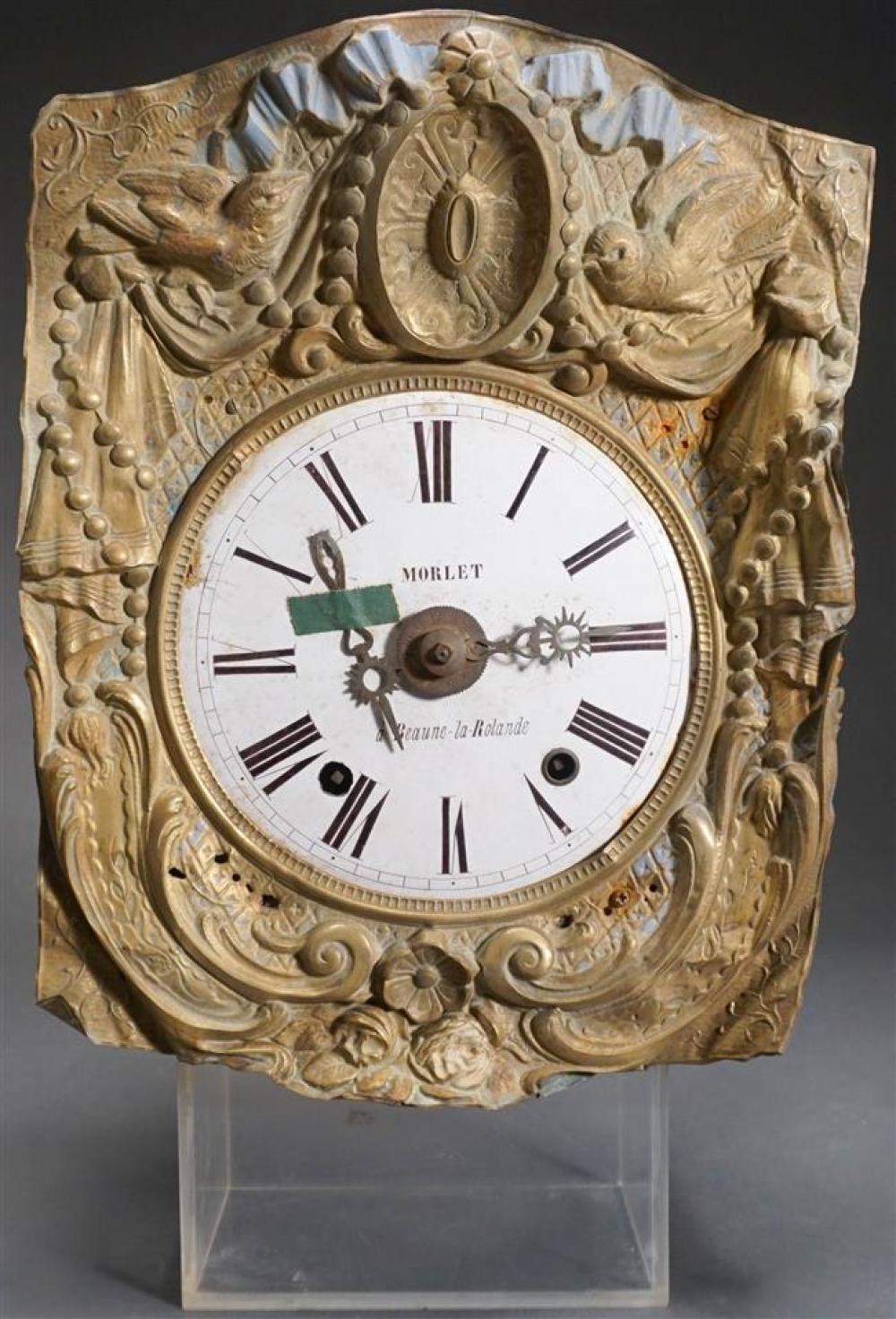 MORLET REPOUSSE BRASS WALL CLOCK