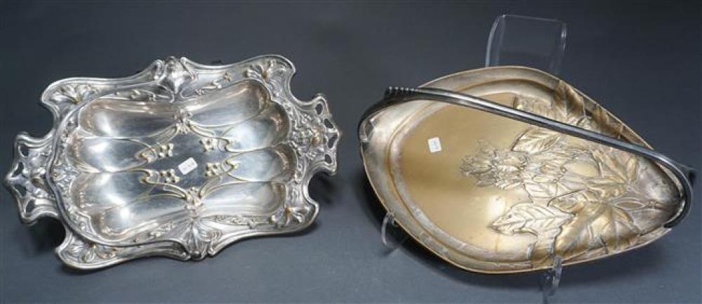 ART NOUVEAU SILVER PLATE CAKE BASKET 323501