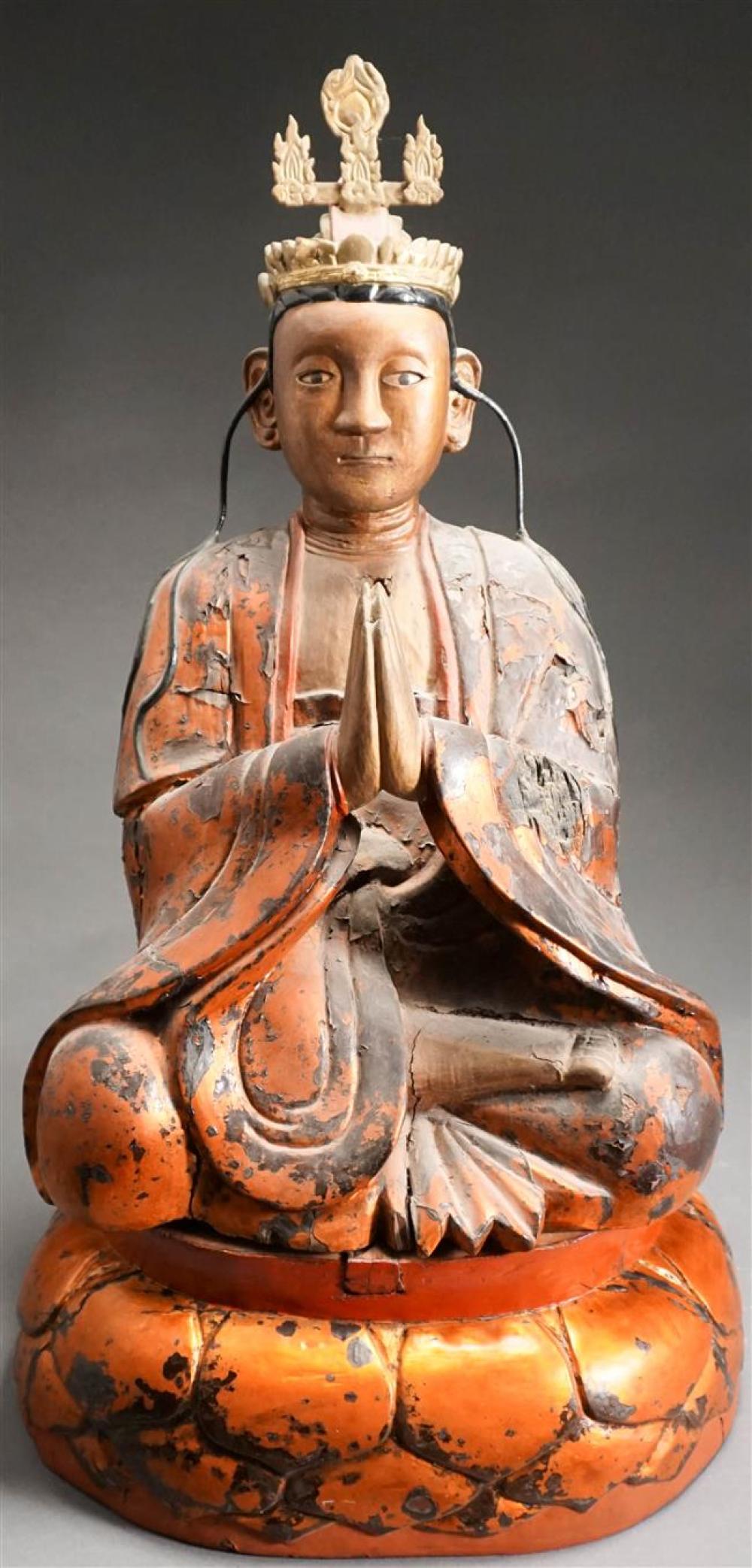 CHINESE LACQUER FIGURE OF SEATED 323523