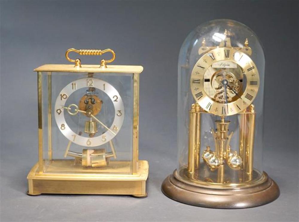 ELGIN ANNIVERSARY CLOCK WITH GLASS DOME