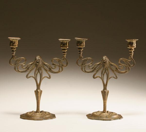 A pair of Art Nouveau candelabra  50554