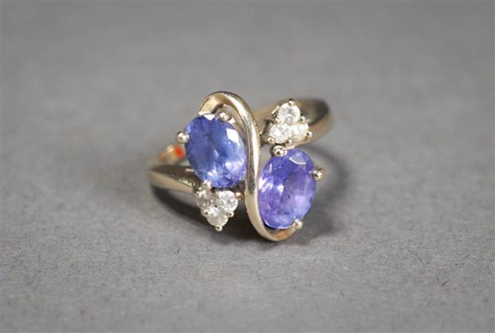 14-KARAT WHITE-GOLD, TANZANITE,