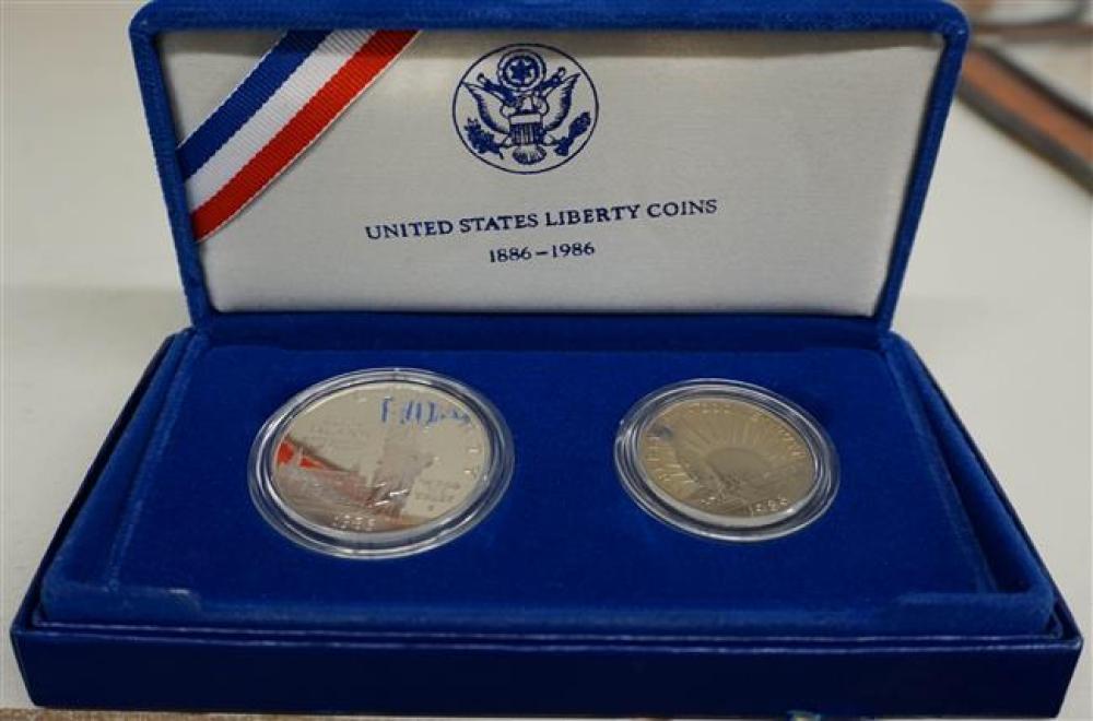 U.S. LIBERTY SILVER TWO-COIN SET,