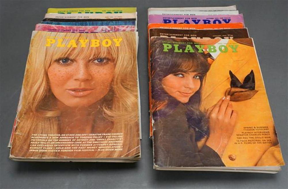 THIRTEEN VINTAGE PLAYBOYS, CIRCA 1968-1972Thirteen