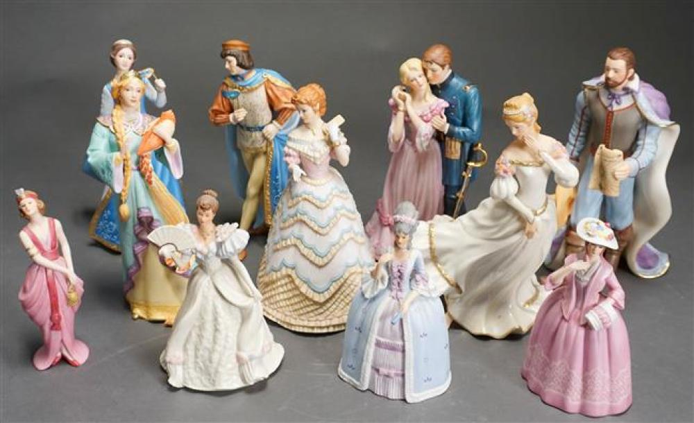 ELEVEN LENOX PORCELAIN FIGURINES,