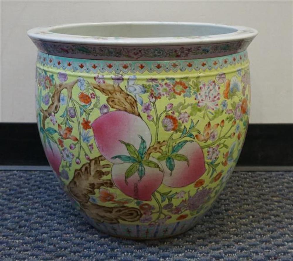 CHINESE PEACH TREE DECORATED PORCELAIN