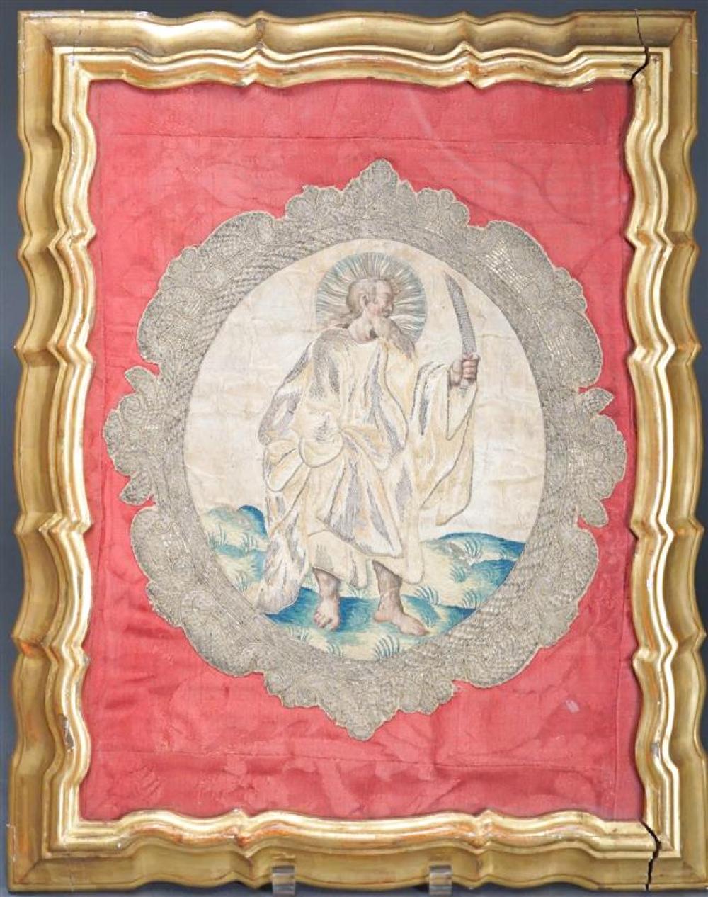 ITALIAN SILK EMBROIDERED PANEL