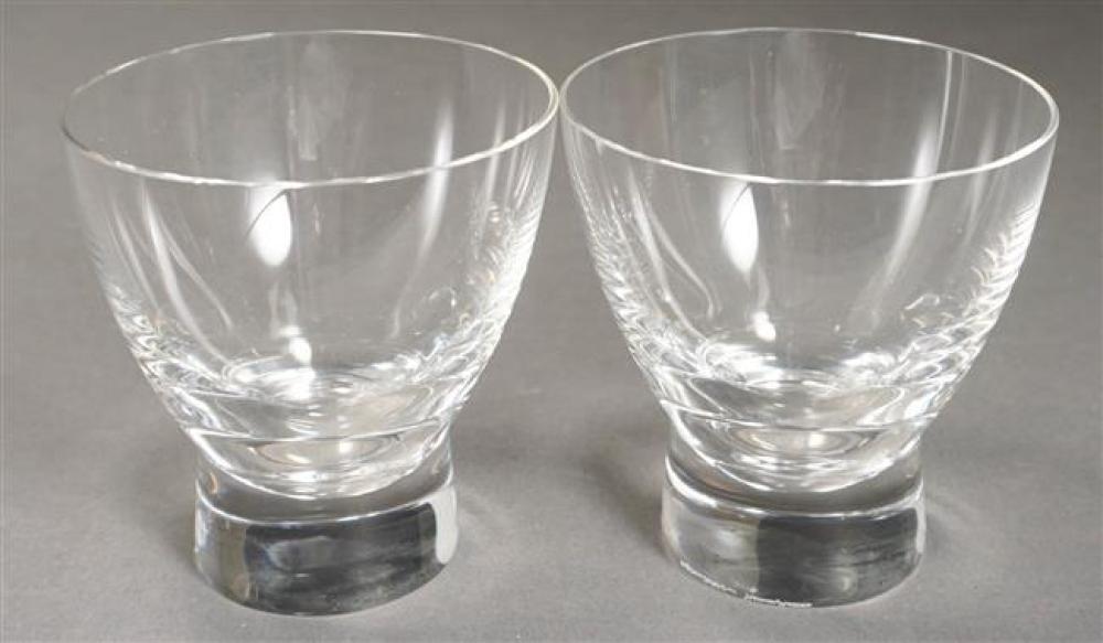 PAIR OF STEUBEN CLEAR CRYSTAL OLD