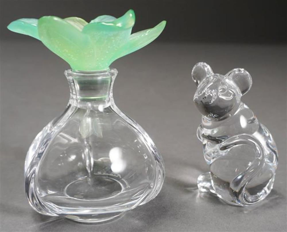 DAUM CRYSTAL PERFUME AND MOUSE, H OF