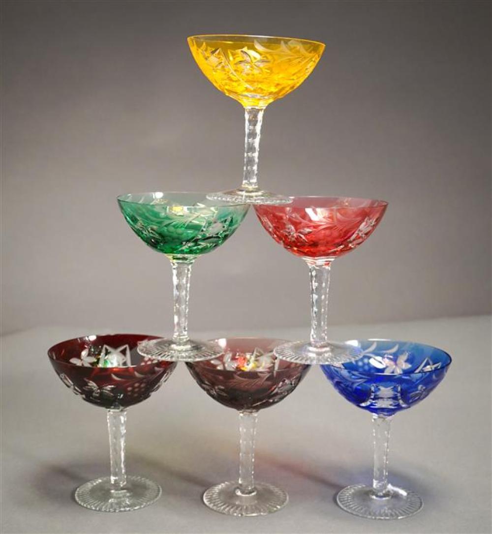 SET OF SIX VARIED COLOR-TO-CLEAR