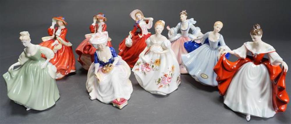 NINE ROYAL DOULTON PORCELAIN FIGURINESNine