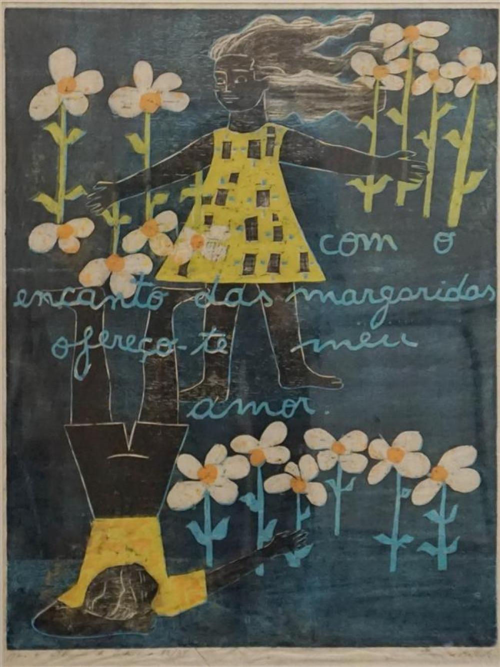 BETBOL, CHILDREN AND FLOWERS, WOOD