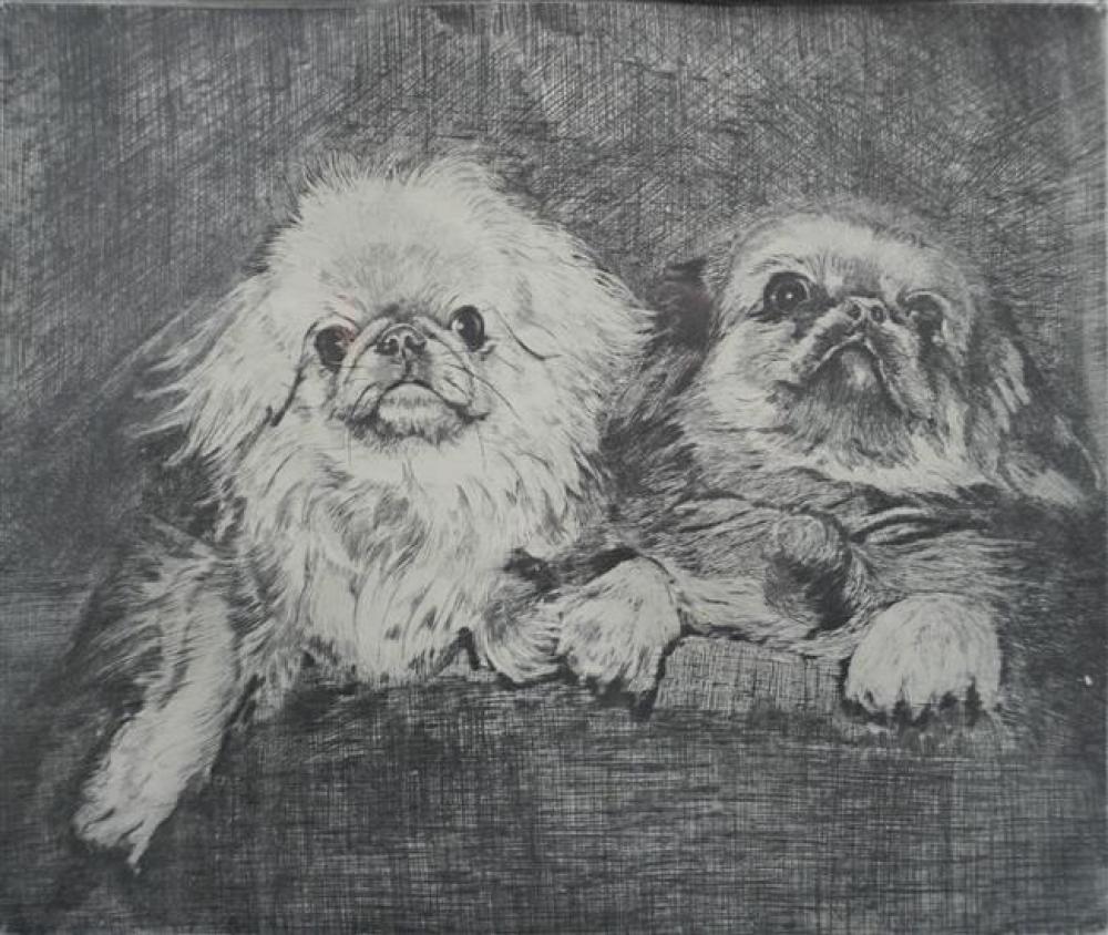 DON SWANN (AMERICAN B. 1889), TWO PEKINGESE,