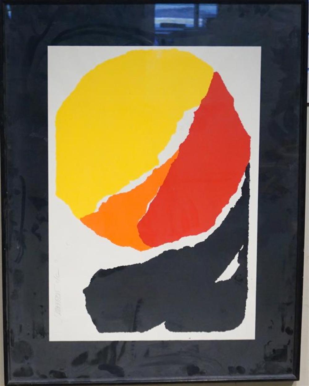 J. MORRISON, ABSTRACT, COLOR LITHOGRAPH,