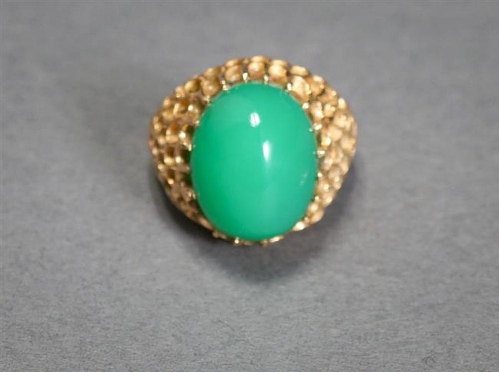 14 KARAT YELLOW GOLD AND CHALCEDONY 3239d7