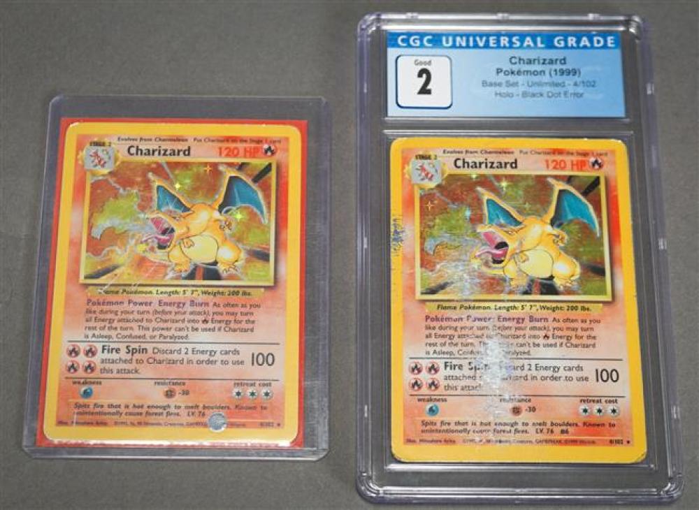 TWO CHARIZARD HOLOGRAPHIC POKEMON 323a11