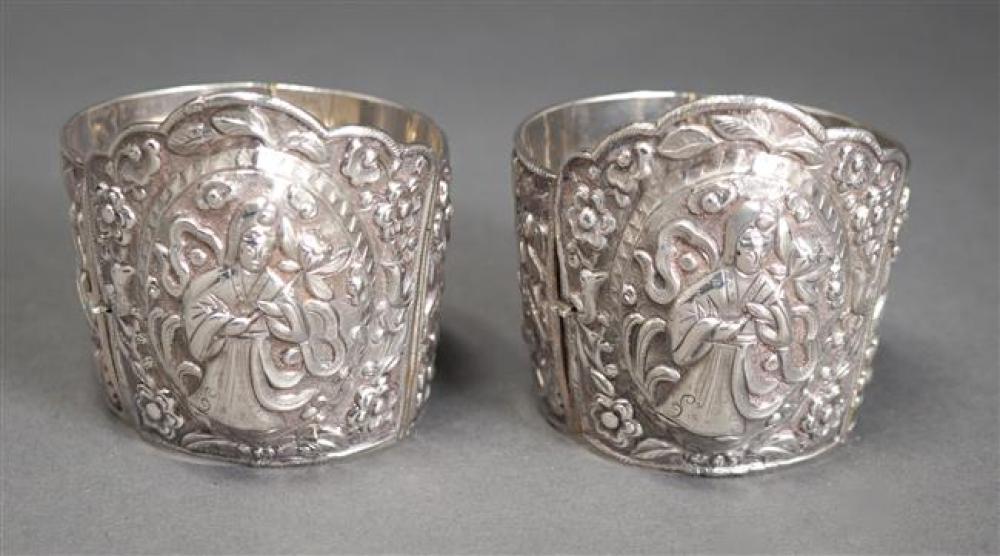 PAIR OF CHINESE EXPORT REPOUSSE 323a13