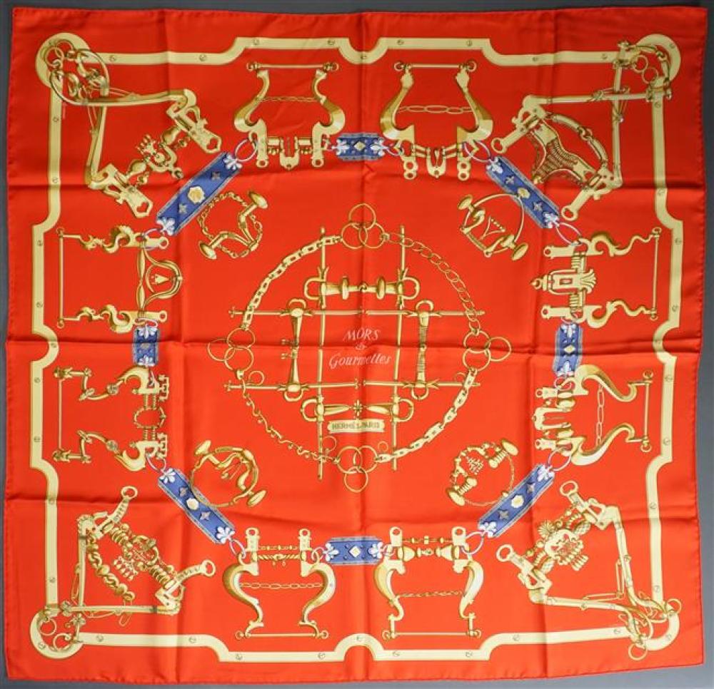 HERMES MORS ET GOURMETTES SILK SCARF