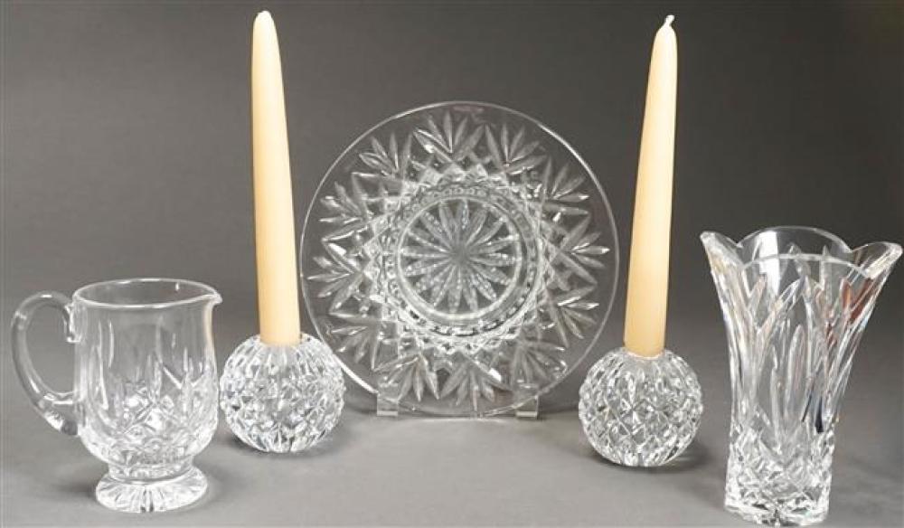 FIVE WATERFORD CRYSTAL TABLE ARTICLES  323ae5