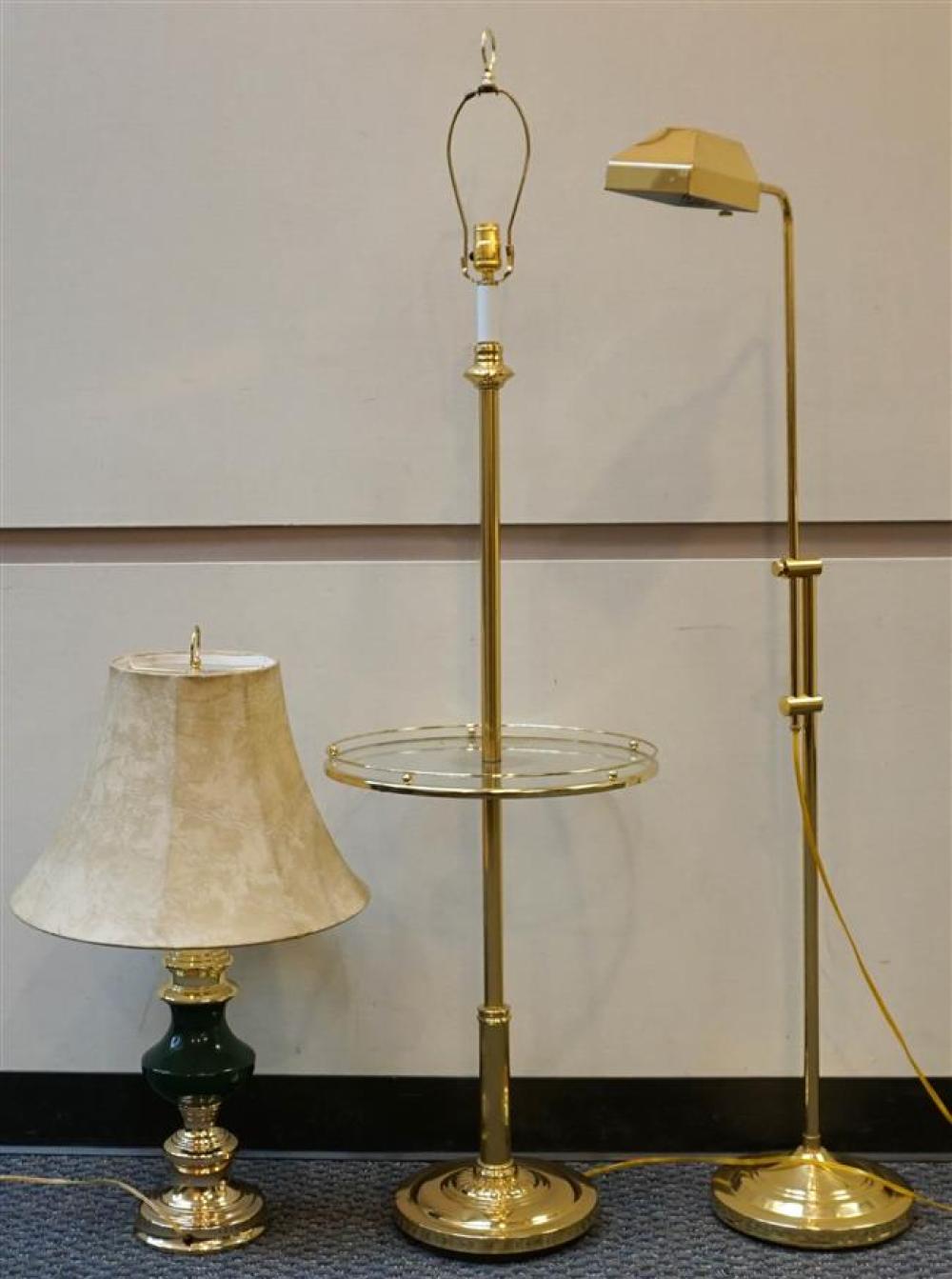 BRASS FINISH SMOKER FLOOR LAMP  323ae1