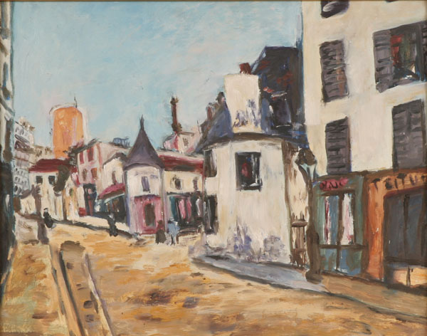 Post-Impressionist style French village