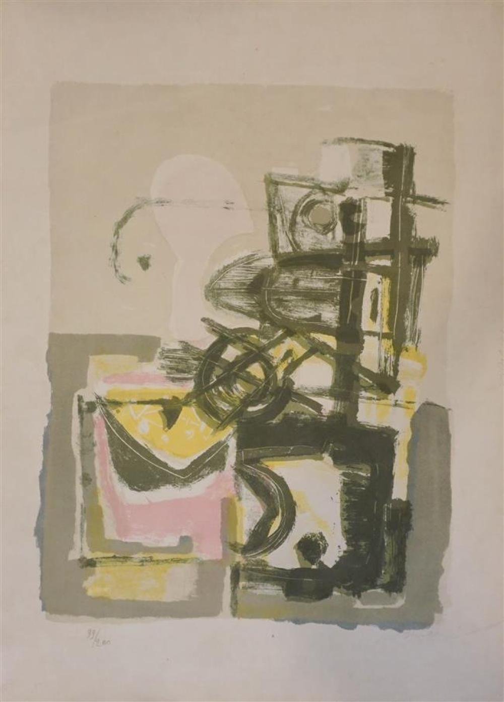 R BIROLLI, ABSTRACT, COLOR LITHOGRAPH,