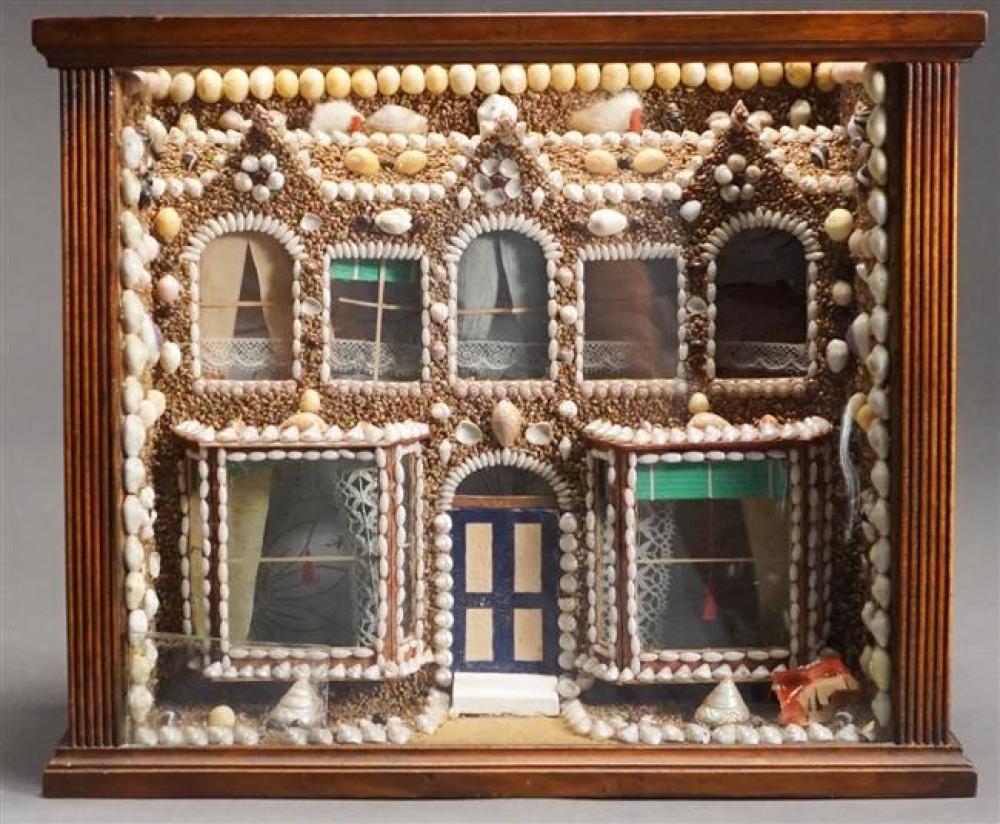 SEASHELL DIORAMA OF A HOUSE IN