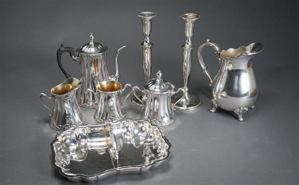 SILVER PLATE FOUR PIECE TEA SERVICE  323ba3