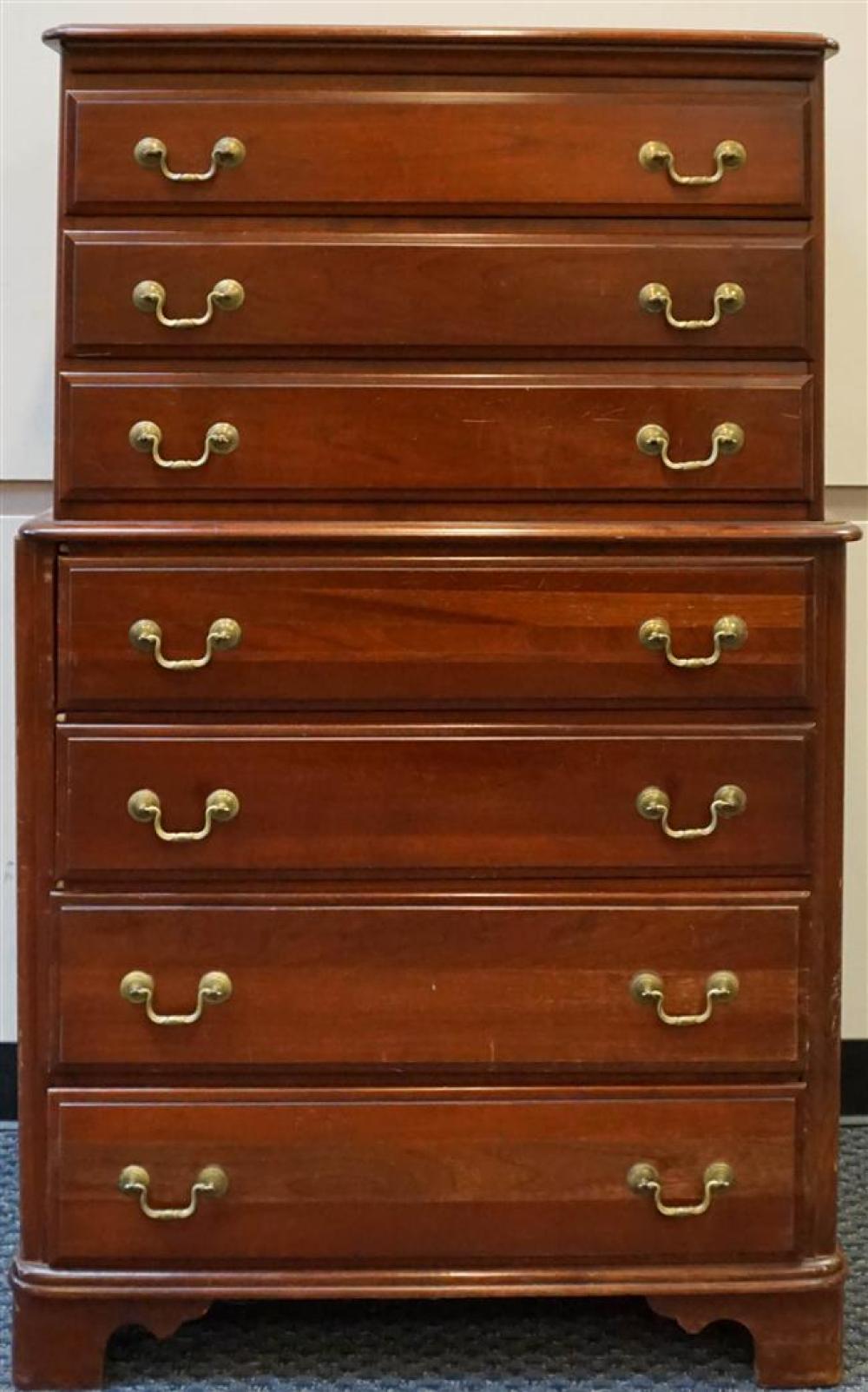 CHIPPENDALE STYLE CHERRY TALL CHEST