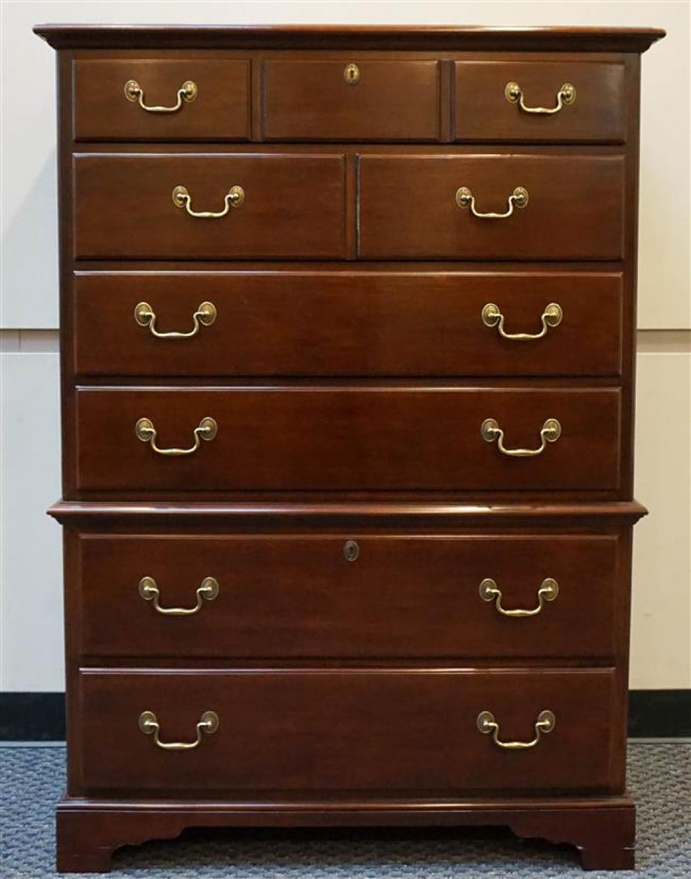 GEORGE III STYLE CHERRY TALL CHEST