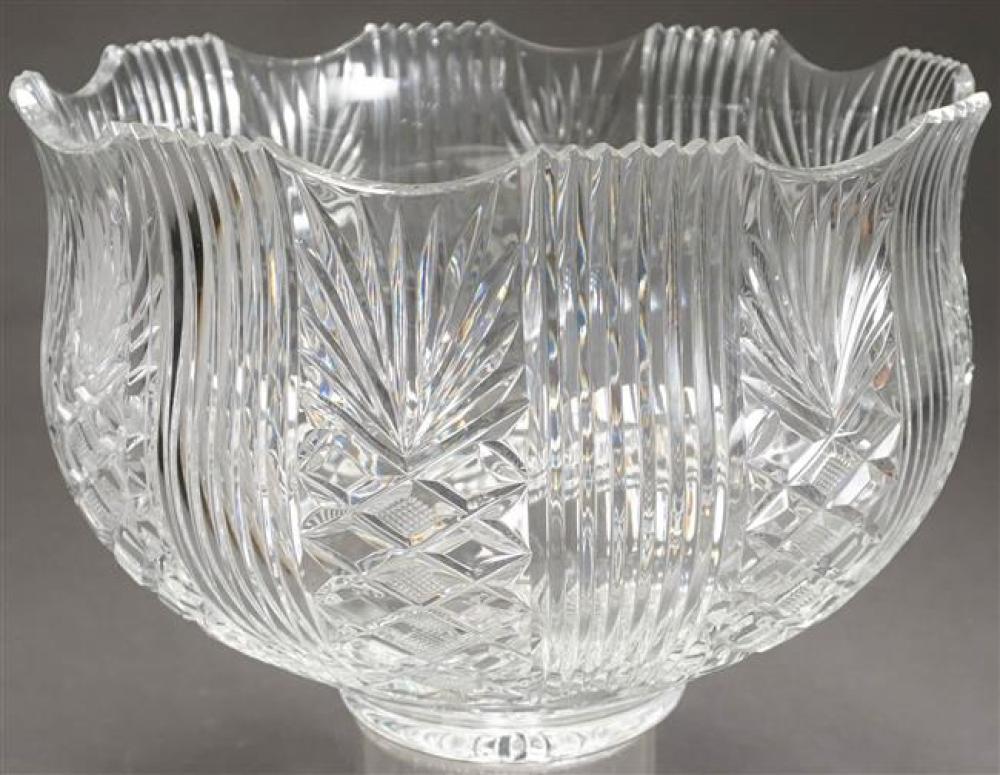 WATERFORD CRYSTAL PUNCH BOWL, H: