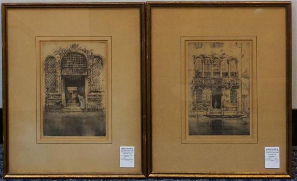 TWO VIEWS OF VENICE SIGNED INDISTINCTLY  323bd8
