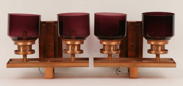 Pair modern copper sconces with 505fe