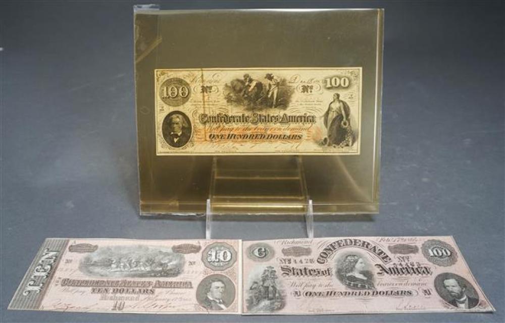 TWO CONFEDERATE 100 DOLLAR NOTES 323c73