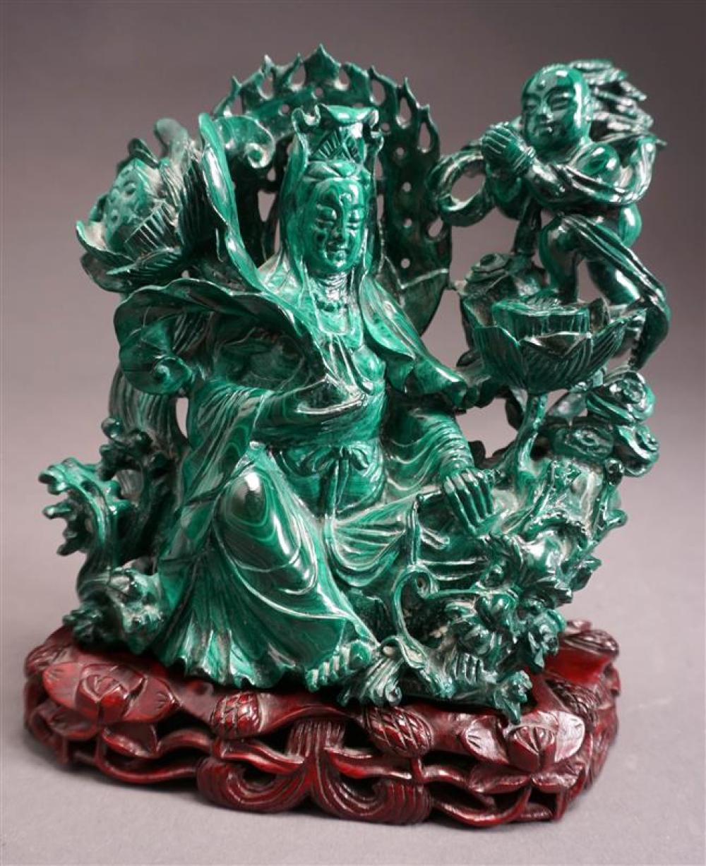 CHINESE CARVED MALACHITE FIGURE 323c82