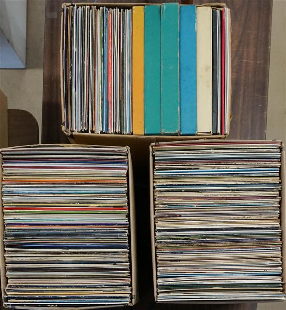 THREE BOXES WITH LONG PLAYING RECORDSThree