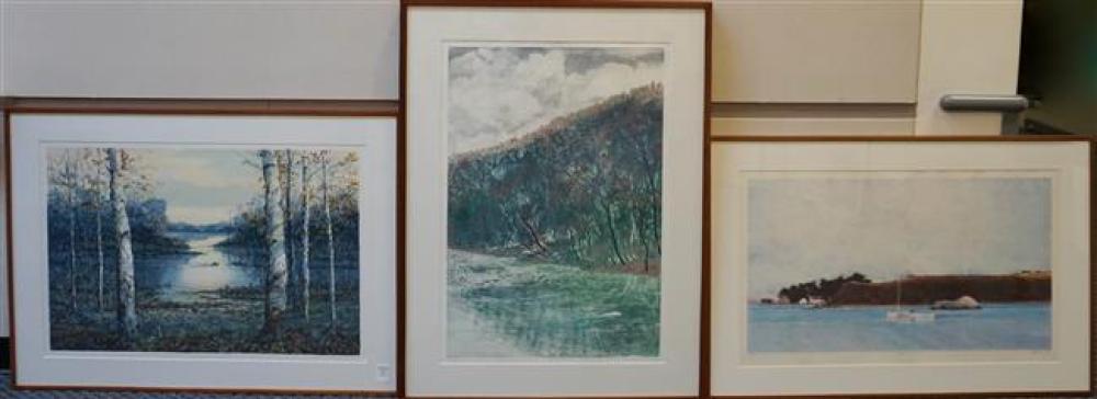 SIX ASSORTED FRAMED WORKS OF ART,