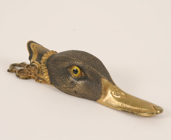 Victorian patinated and gilt duck 5061a