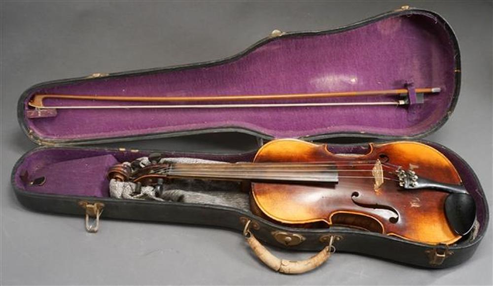 VIOLIN AND BOW, ENCASEDViolin and Bow,
